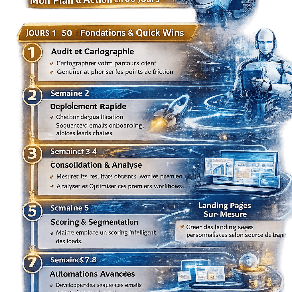 Plan d’action en 90 jours pour mettre en place une Infrastructure IA d’Acquisition