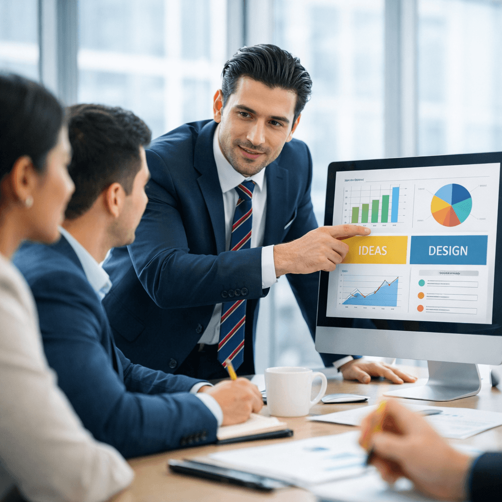 Réunion d'affaires dans un bureau moderne pulna ia